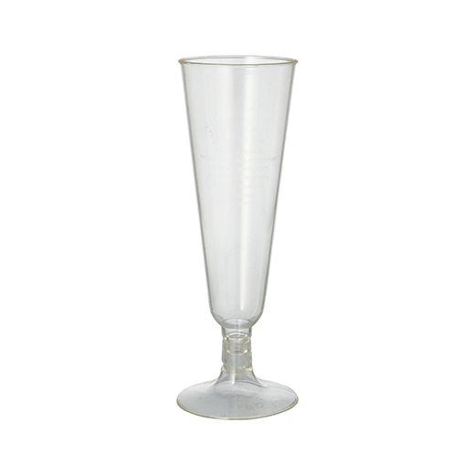 Champagne flutes PLA "pure" 0,1 l Ø 5,5 cm · 16,5 cm, wegwerp champagneglazen met glasheldere voet 1