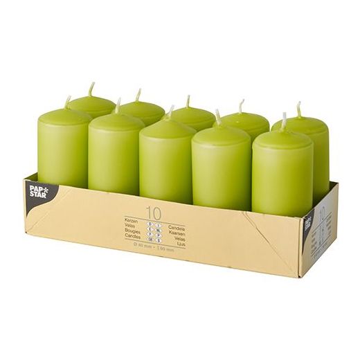 Stompkaarsen Ø 40 mm · 90 mm kiwi 1