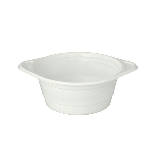 Soepkommen, PP rond 750 ml Ø 15,6 cm · 6,5 cm wit met handvat 1