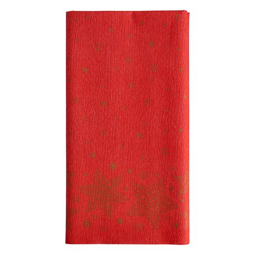 Tafelkleed, Airlaid 120 cm x 180 cm rood "Christmas Shine" 1