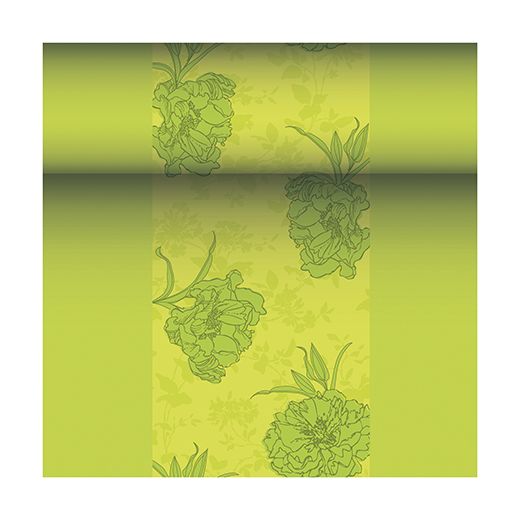 Tafellopers, stofkarakter, PV-Tissue Mix "ROYAL Collection" 24 m x 40 cm groen "Thalia" 1