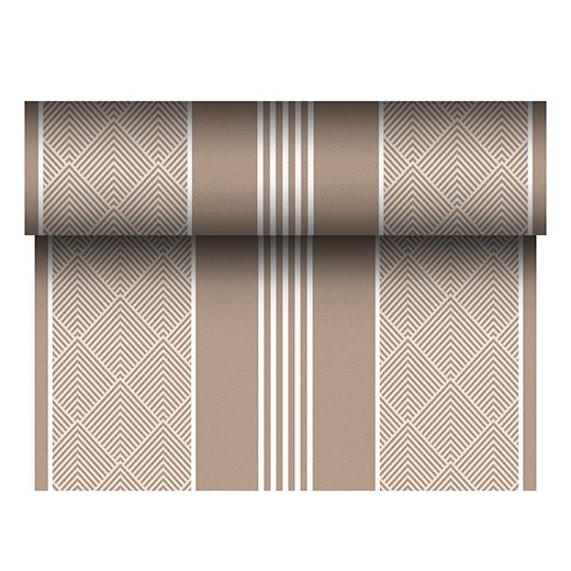 Premium tafellopers "Elegance" in bruin "ROYAL Collection" 24 m x 40 cm, geperforeerd per 120 cm, extra stevig 1