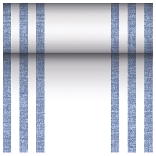 Tafellopers, stofkarakter, PV-Tissue Mix "ROYAL Collection" 24 m x 40 cm blauw "Lines" 1