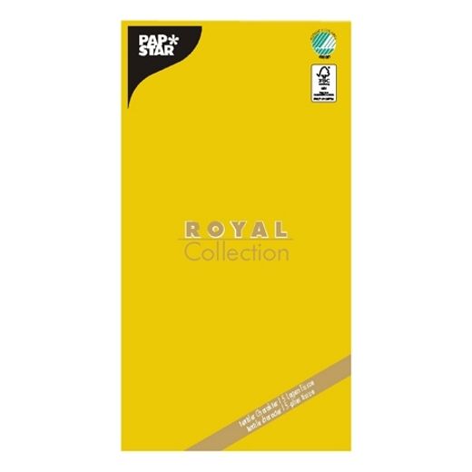 Tafelkleed van tissue "ROYAL Collection" 120 cm x 180 cm, 5-laags, FSC, geel 1