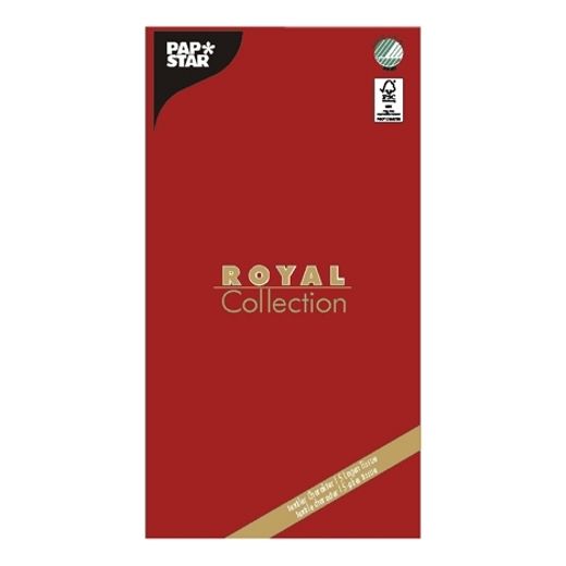 Tafelkleed van tissue "ROYAL Collection" 120 cm x 180 cm rood, 5-laags, FSC, rood 1