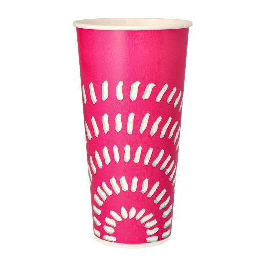 Kartonnen drinkbekers voor koude dranken 0,5 l Ø 8,97 cm · 16,83 cm pink 1