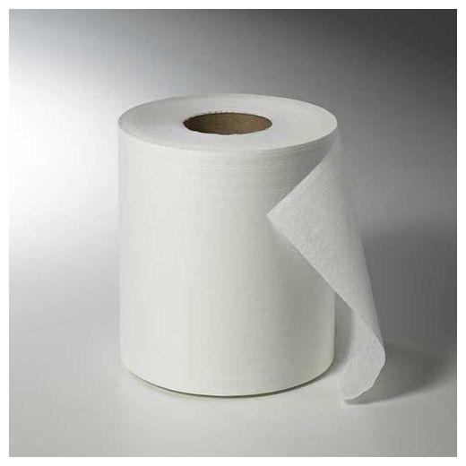 Universele papieren handdoek- en poetsrollen Ø 20 cm · 320 m x 20 cm wit met centrale afrolling 1
