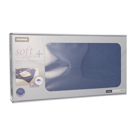 Napperons, nonwoven "soft selection plus" 80 cm x 80 cm donkerblauw 1
