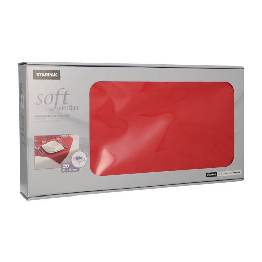 Napperons, nonwoven "soft selection" 80 cm x 80 cm rood 1