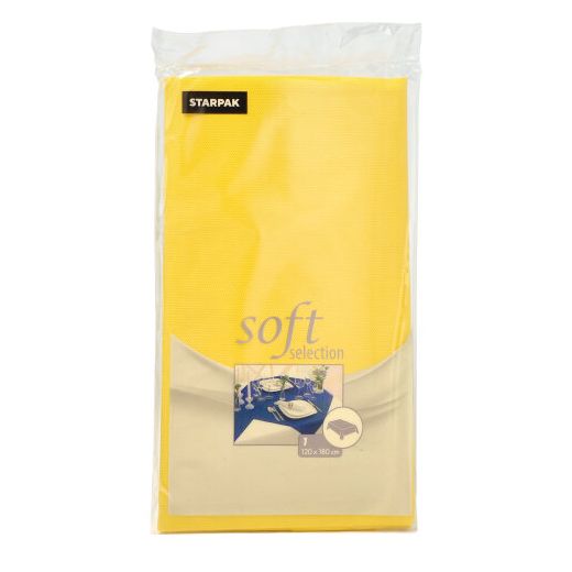 Tafelkleed nonwoven "soft selection" 120 cm x 180 cm geel 1