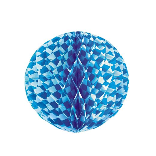 Honeycomb bal, honinggraat Ø 30 cm "Beiers blauw" brandvertagend 1