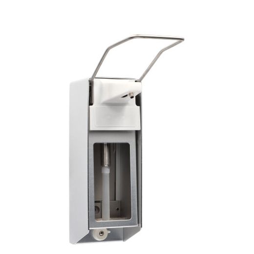 Zeep dispenser voor wandmontage 27,5 cm x 8,5 cm x 23,5 cm "Aluminium" 500 ml, met lange hendel 1