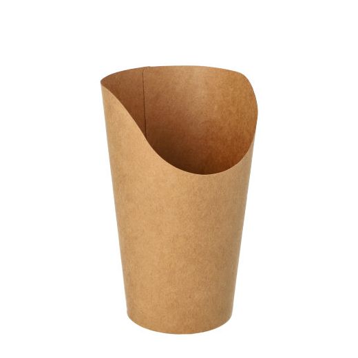 Wrap Cups, snackbekers van ongebleekt karton, 470 ml 13,4 cm x 6 cm x 8 cm bruin 1