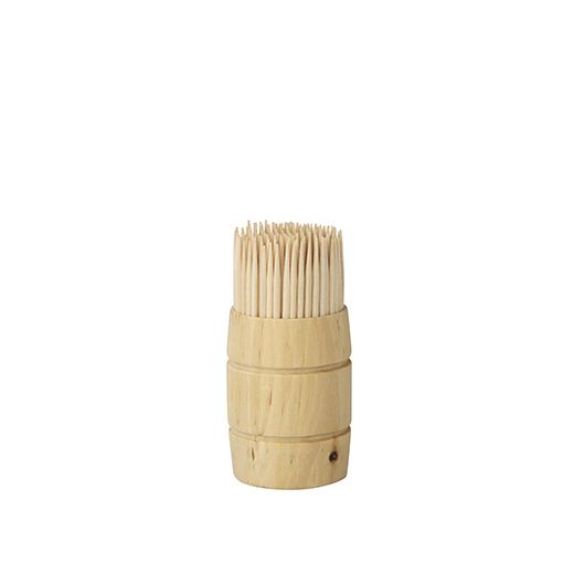 Tandenstokers, hout "pure" rond 6,8 cm in spenderbox, van hout 1