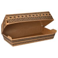 Baguettebox karton 5,3 x 13,1 cm x 24,8 cm bruin FSC "Maori" groot panini box