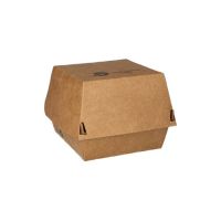 Hamburgerbox, karton, FSC 10,5 c 10,5 cm bruin "100% Fair"
