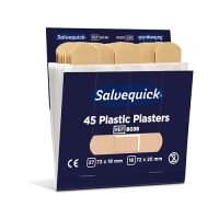 Navulling Salvequick 45 plastic pleisters blauw voor pleisterdispenser refill
