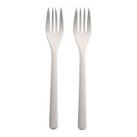 Herbruikbare vorken van PP-MF 18,5 cm wit extra stabiele vork reusable