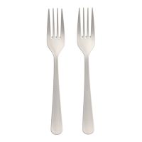 Herbruikbare vorken van PP-MF 19 cm wit, extra stevige vork reusable in dispenserdoos