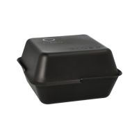 Herbruikbare food box / maaltijdbox, 15,6 x 15,6 cm, zwart