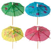 Cocktail parapluutjes 10 cm cocktailprikkers ijs-decoratie met papieren parasol