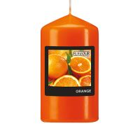 "Flavour by GALA" Geurstompkaarsen Ø 58 mm · 110 mm oranje - Orange
