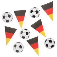 Papieren vlaggenlijn met Duitse vlag / voetbal 3 m