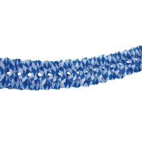 Guirlande / slinger extra groot, papier Ø 16 cm · 10 m "Beiers blauw" brandvertagend