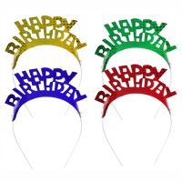 Diadeem assorti kleuren "Happy Birthday"