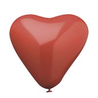 Ballonnen in hartvorm Ø 26 cm rood "Heart" large