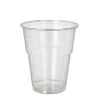 Drinkbekers voor koude dranken, PLA "pure" 0,3 l Ø 9,5 cm · 11 cm glashelder met schuimkraag