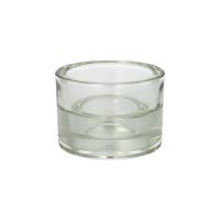 Kandelaar Glas Ø 8,2 cm · 5,7 cm transparant "2in1" voor theelichten en maxi theelichten