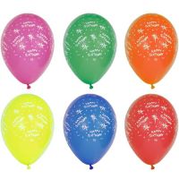 Ballonnen Ø 29 cm assorti kleuren "Happy Birthday"