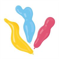 Ballonnen assorti kleuren "Figures"