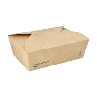 100% plasticvrij lunchbox groot met Notpla coating 19 x 13 cm FSC