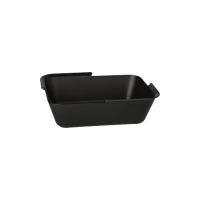 Herbruikbare menubak / menutray rechthoekig 15,6 x 11,7 x 4,7 cm zwart foodbox reusable
