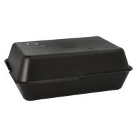Herbruikbare food box / maaltijdbox, 23,4 x 15,6 cm zwart