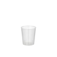 Herbruikbaar borrelglas PP 2 cl Ø 3,7 cm · 4,2 cm reusable shotglas voor sterke drank