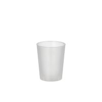 Herbruikbaar borrelglas PP 4 cl Ø 4,3 cm · 5,2 cm reusable gesatineerd shotglas voor sterke drank