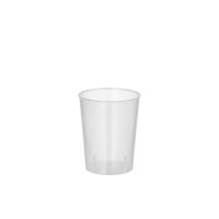 Herbruikbaar borrelglas P 4 cl Ø 4,3 cm · 5,2 cm reusable shotglas voor sterke drank