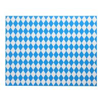 Placemats papier "Beiers blauw" 30 x 40 cm tafelmatje blauw/wit