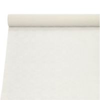 Tafelkleed papier met damastprint 10 m x 1 m wit