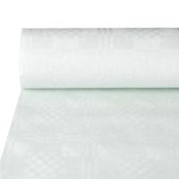 Damast tafelkleed papier op rol 50 m x 1,2 m tafelrol wit
