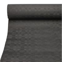 Damast tafelkleed papier op rol 50 m x 1 m tafelrol zwart