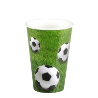 Drinkbekers, Karton "Biobased Party" 0,2 l Ø 7 cm · 9,7 cm "Football"