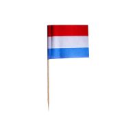 Cocktailprikkers met Nederlandse vlag 8 cm, vlagprikker "Nederland", kaasprikkers, kaasvlaggen