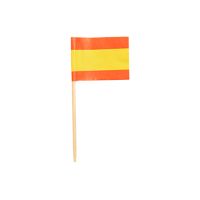 Cocktailprikkers met Spaanse vlag 8 cm, vlagprikker "Spanje", kaasprikkers
