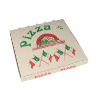 Pizzadozen, Cellulose plein 33 cm x 33 cm x 4 cm "Italienische Flagge"