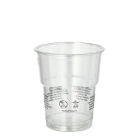 Bierbeker rPET 0,2 l Ø 7,8 cm · 8,9 cm glashelder gerecyclede drinkbekers