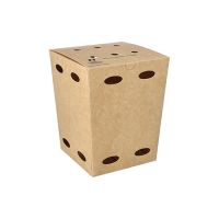 100% plasticvrij frietbox karton met Notpla coating 12,5 x 12,5 x 15 cm FSC
